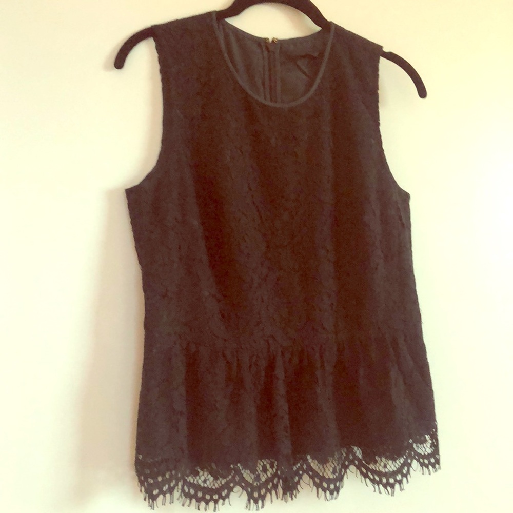 Jcrew lace peplum top